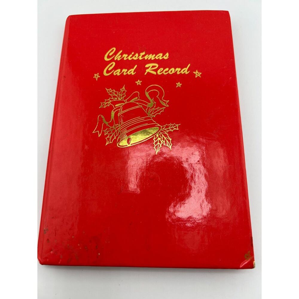 Vintage Holiday Christmas Card Record List Book